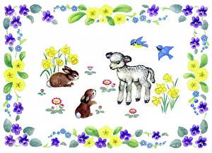 Lynes: Lamb, rabbits, blue tits and spring flowers