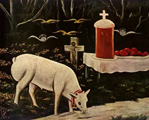 Putto: Lambkin and Easter Table with Flying Angels