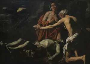 Cain: Lamentation over the dead Abel by Matthias Stom