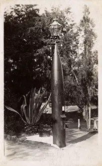 Gibraltar: Lamp post made from German torpedo, Gibraltar