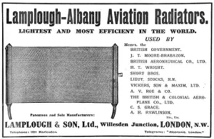 Radiators: Lamplough-Albany Aviation Radiators. Light & Efficient