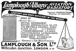 Radiators: Lamplough-Albany Light Efficient Aviation Radiators