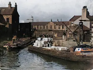 Withcolourisedpic: LANCASHIRE COTTON BARGE