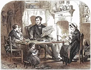 Lancashire working man in his own home 1861