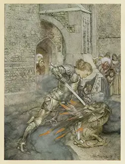 Lancelot Fights a Dragon