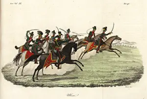 Uhlan: Lancers or Uhlan light cavalry in the Imperial Army