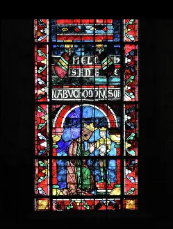 Melchizedek: Lancet window, North Rose window, Chartres cathedral, France