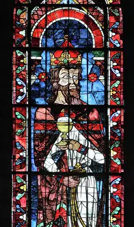 Melchizedek: Lancet window of the North Rose window, Chartres