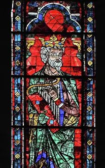 Psalms: Lancet window of the North Rose window, Chartres