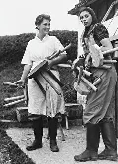 Stools: Land Girls WWII