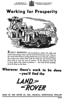 Pails: Land Rover advertisement, 1952