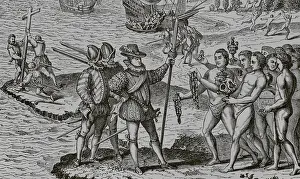 Lacroix: Landing of Christopher Columbus (1451-1506) on