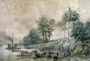 C1848: The landing, of the naval expedition, against Tabasco Mexico