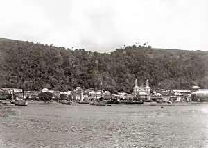 Martinique: The landing stage, St Pierre, Martinique, West Indies, circa