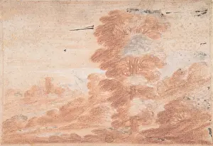 Reworked: Landscape, 17th century, Reworked counterproof
