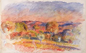 Manmade: Landscape, by Auguste Renoir, 1889, French impressionist