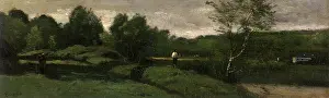 Corot: Landscape with a Boy in a White Shirt, by Corot