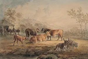 Gilpin: Landscape with Cattle, Donkeys and Horses