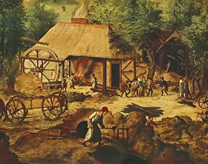 Coachs: Landscape with copper mines. Central detail