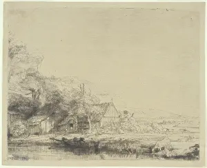 Harmensz: Landscape with a cow drinking