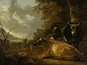 Herdsman: Landscape with Cows and a Young Herdsman, by Cuyp