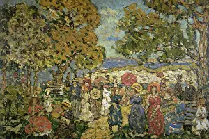 Prendergast: Landscape with Figures