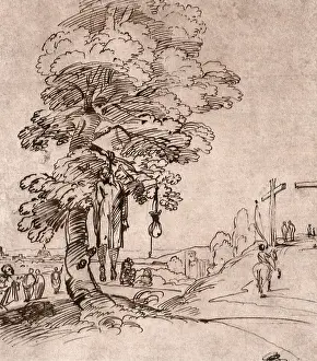 1580s: Landscape with Judas Hanged, by Carracci