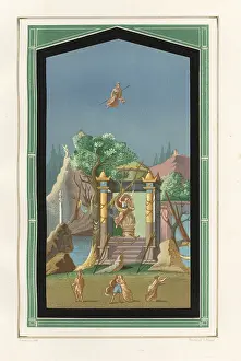 Primus: Landscape painting from the Exedra in the