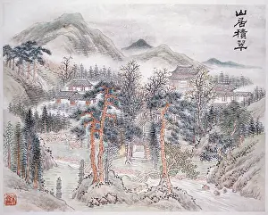 Weng: Landscape with a river and buildings
