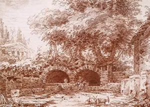 Fragonard: Landscape with Ruins, by Fragonard