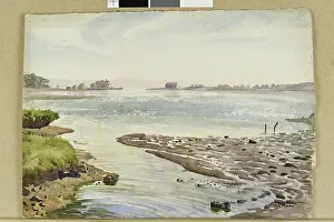 Sheppard: Landscape scene with stretch of water