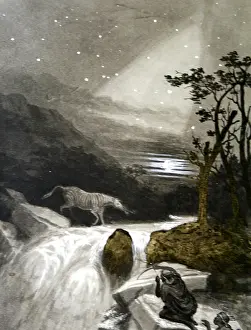 Piazzi: Landscape with stream, stars and hunters