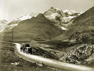 Bernina: Landscape view of the Bernina Range in 1906