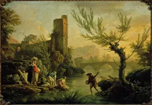 1714: Landscape with Washerwoman