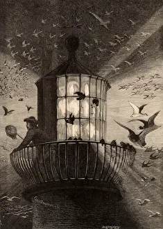 Observe: The lantern of the Eddystone lighthouse built
