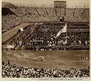 Ceremonie: Last lap of the Olympic torch, 1948 London Olympics