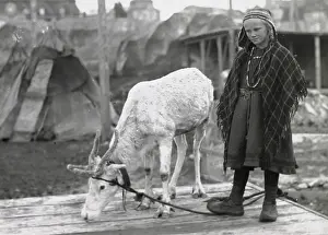 Tether: LAPLAND GIRL & REINDEER