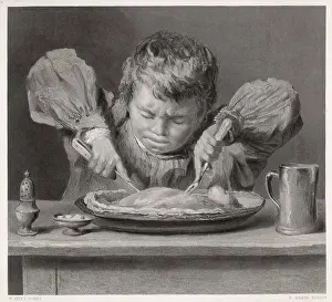 Obesity: LARGE BOY EATS LARGE PIE