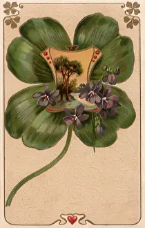 Paddys: Large Clover on Card