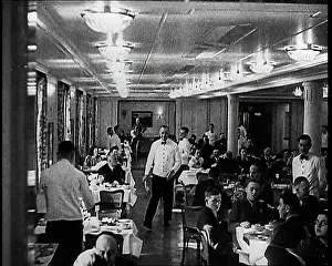 Diners: A Large Dining Room on Board the Robert Ley