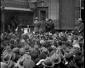 Caxton: A Large Group Of Civilians Outside Caxton Hall