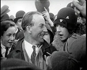 Cobham: A Large Group of People Greeting Sir Alan Cobham