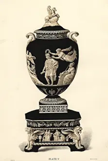 Homeric: Large Homeric vase and pedestal