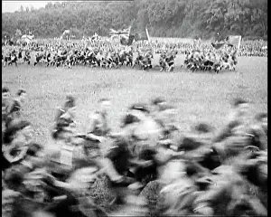Jamboree: Large Numbers of Boy Scouts Running Across