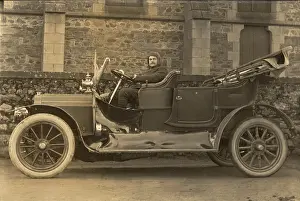 Roofed: Large open-top roadster car