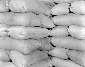 Burlap: Large Pile Of Burlap Sacks