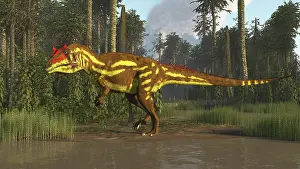Estuary: A large predator, Siats meekerorum, in the wetlands