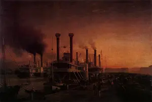 Levee: Large Steamboats at the Sugar Levee