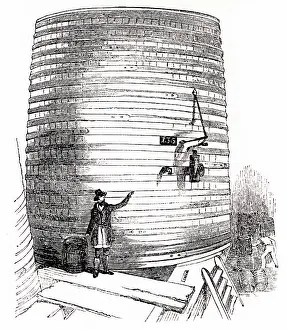 Tuns: Large vat at Barclay and Perkins brewery, Southwark, London
