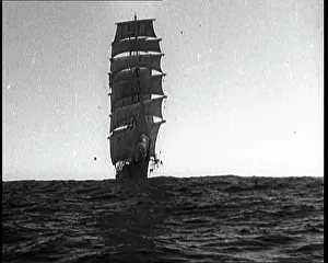 Windjammer: Large Windjammer Sailing Ship on the High Seas
